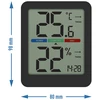 Termometr elektroniczny pokojowy, czarny - 9 ['elektroniczny termometr', ' termometr do pomiaru wilgotności', ' termometr bezprzewodowy', ' czarny termometr', ' termometr z magnesem', ' stylowy termometr', ' termometr do wnętrz', ' jaki termometr do mieszkania', ' nowoczesny termometr pokojowy', ' praktyczny termometr', ' jak sprawdzić poziom komfortu powietrza']